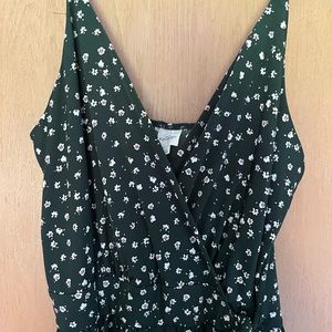 Green floral jumpsuit